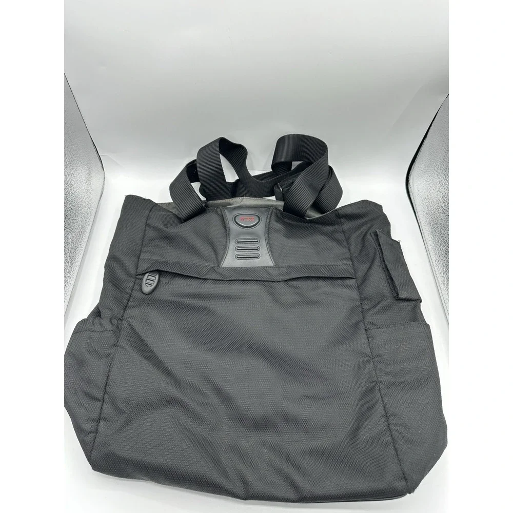 Tumi Nylon Tote Bag Black Travel Laptop Carry On Shoulder Bag Organizer 543C